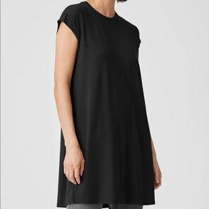 Eileen Fisher Fine Jersey Cap-Sleeve Dress